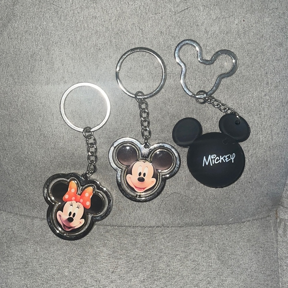 Mickey and Minnie keychains